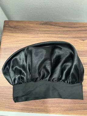 REVOLVE Black Satin Hair Bonnet